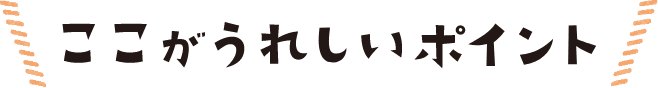 ここがうれしいポイント